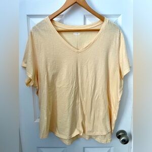 Old Navy, XXL, light yellow cotton, short sleeve tee